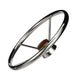 5 Spoke 15in Stainless Steel Destroyer Steering Wheel w/ Genuine Teak Cap