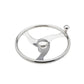 3 Spoke Stainless Steel Steering Wheel w/Turning Knob
