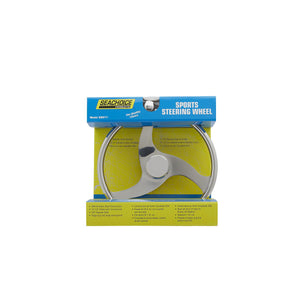 3 Spoke Stainless Steel Steering Wheel w/Turning Knob