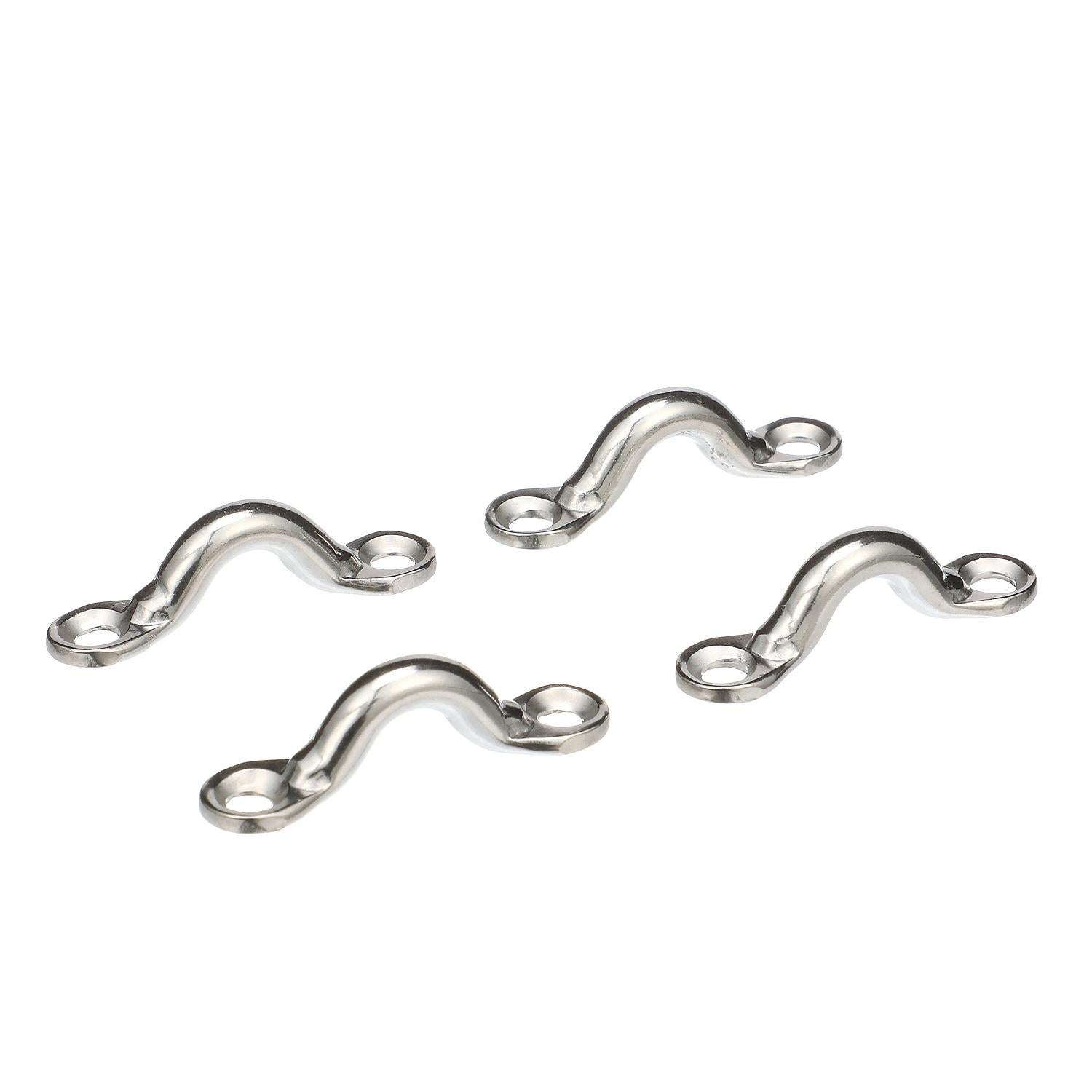 Stainles Steel Eye Straps, 1-7/8in x 11/32in, 4/PK
