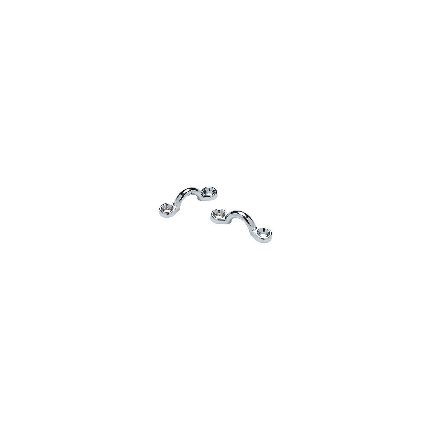 Chrome Plated Zinc Eye Straps 1-7/8in L x 3/8in ID Eye, 4/PK