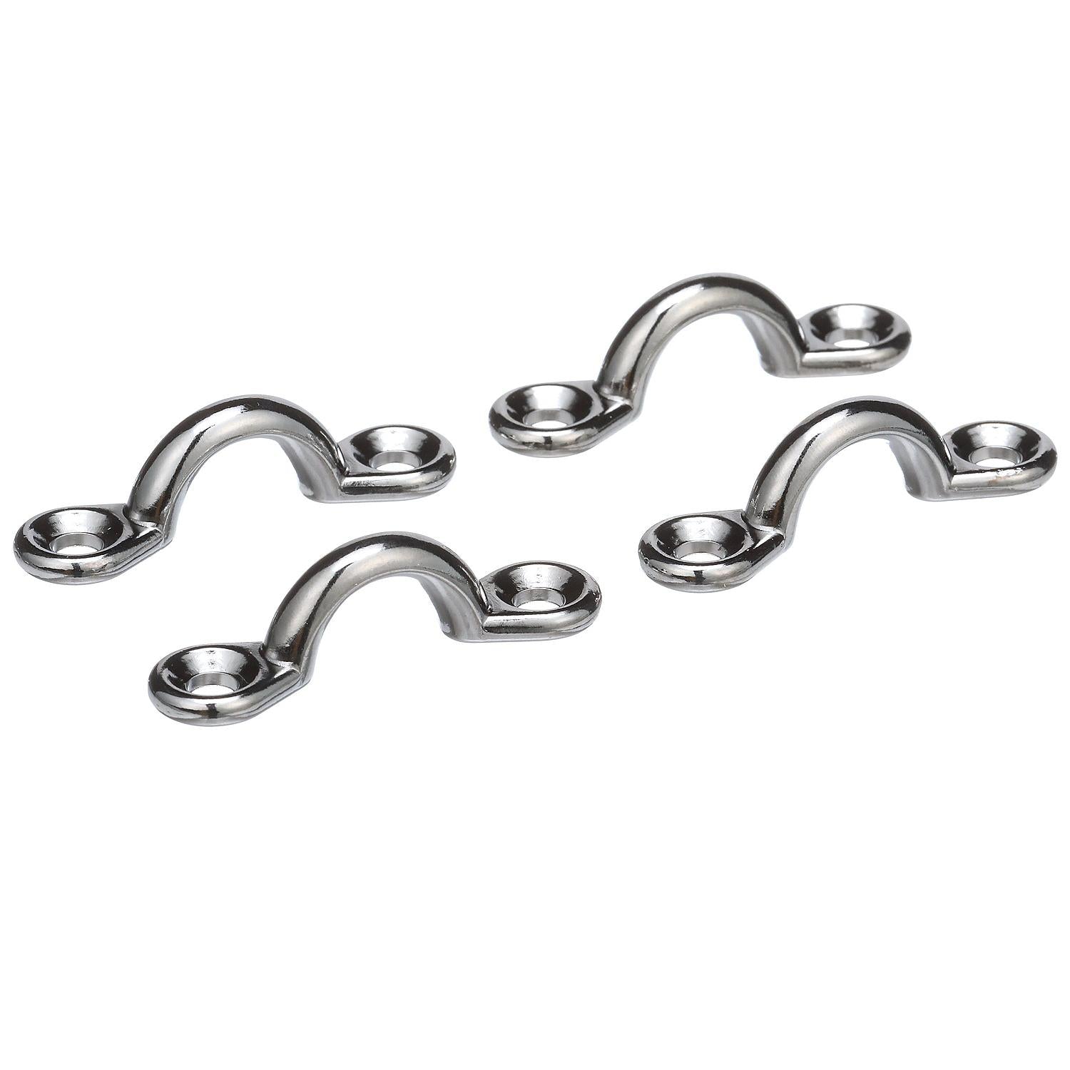 Chrome Plated Zinc Eye Straps 1-7/8in L x 3/8in ID Eye, 4/PK