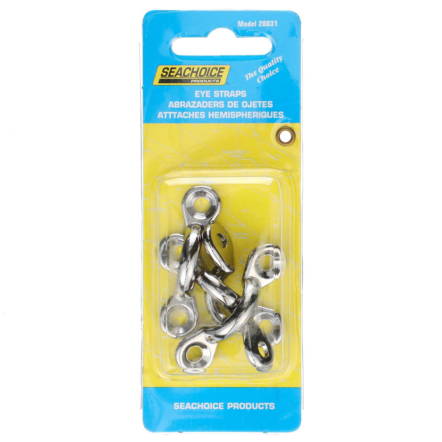 Chrome Plated Zinc Eye Straps 1-7/8in L x 3/8in ID Eye, 4/PK