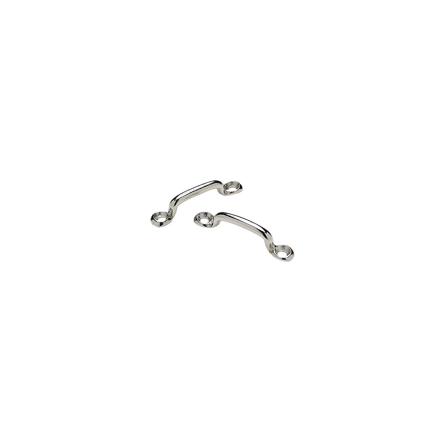 Nickel Plated Brass Wire Eye Straps, 2pk