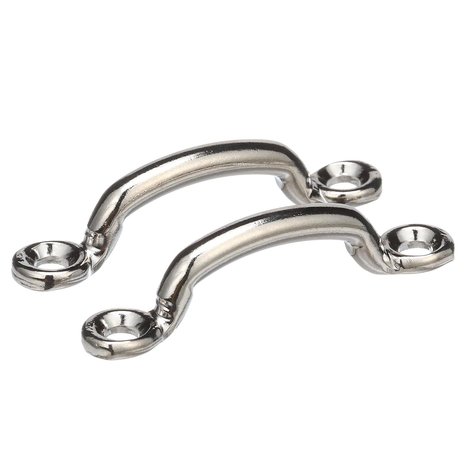 Nickel Plated Brass Wire Eye Straps, 2pk