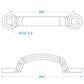 Nickel Plated Brass Wire Eye Straps, 2pk