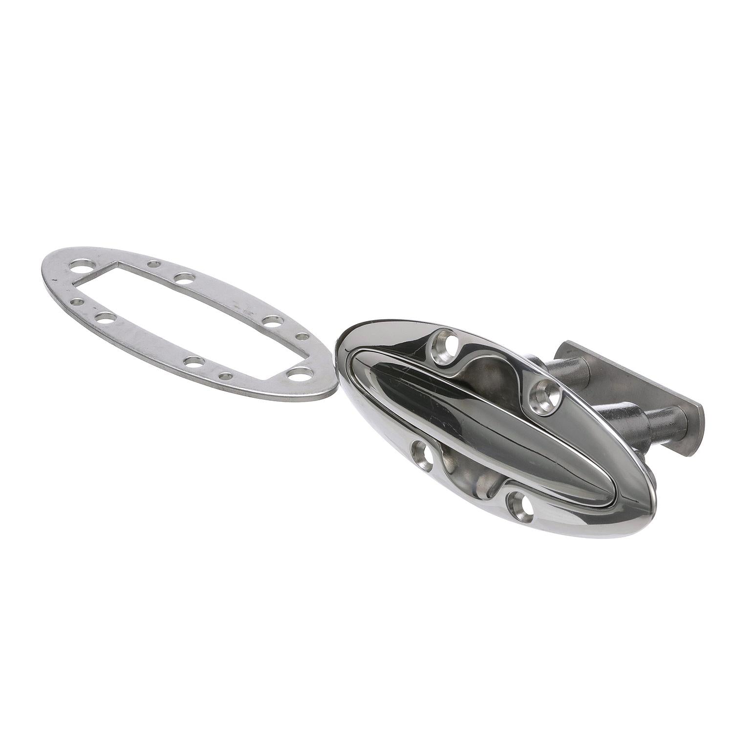Stainless Steel Flush Pull Up Cleat, 4-1/2in