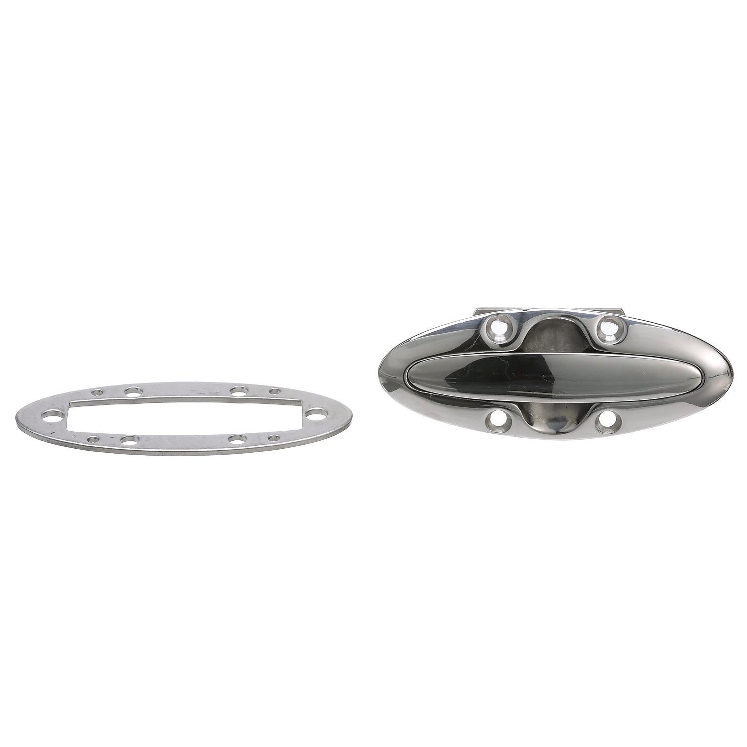 Stainless Steel Flush Pull Up Cleat, 4-1/2in