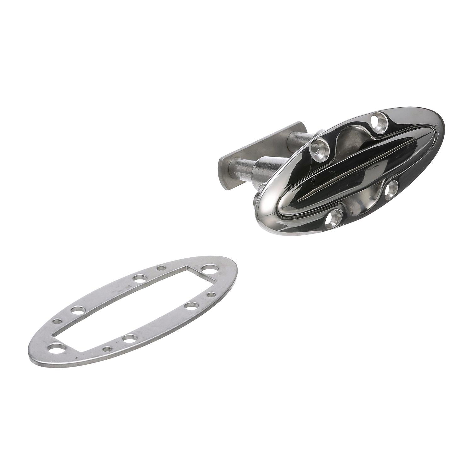 Stainless Steel Flush Pull Up Cleat, 4-1/2in