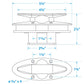 Stainless Steel Flush Pull Up Cleat, 4-1/2in