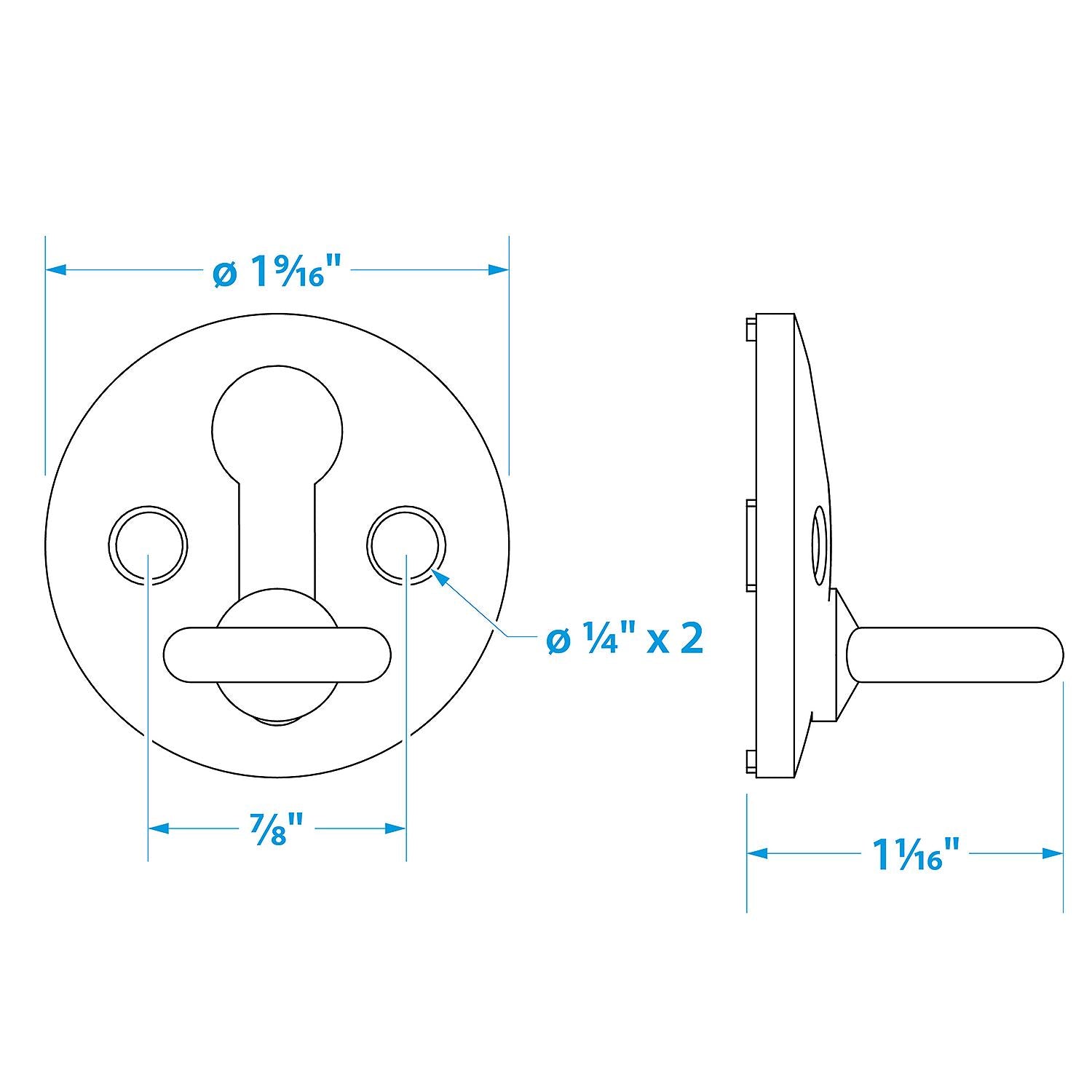 Stainless Steel Fender Locks, 2/PK