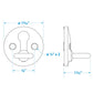 Stainless Steel Fender Locks, 2/PK