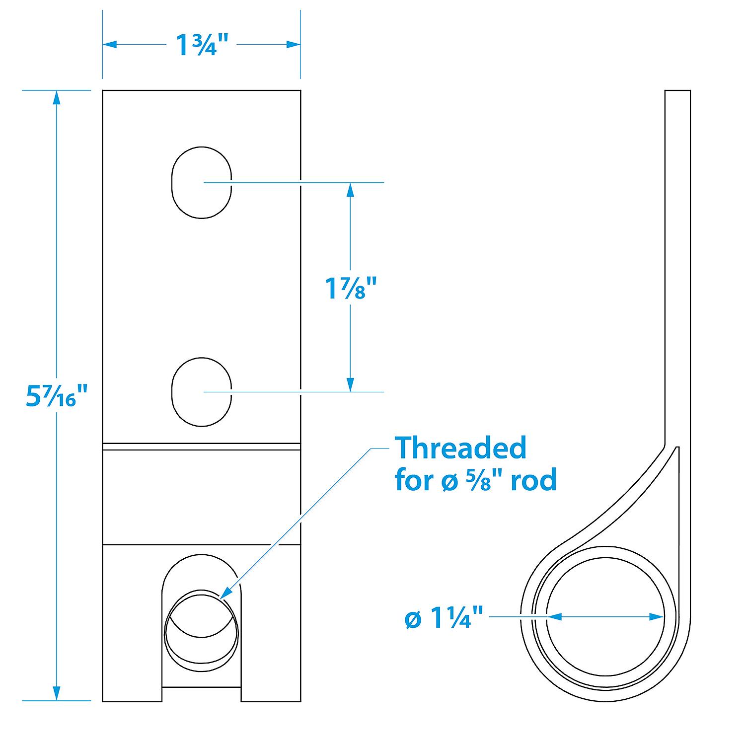 Stainless Steel Lifting Eye Adapter Plate For Use w/ 30231 & 30241