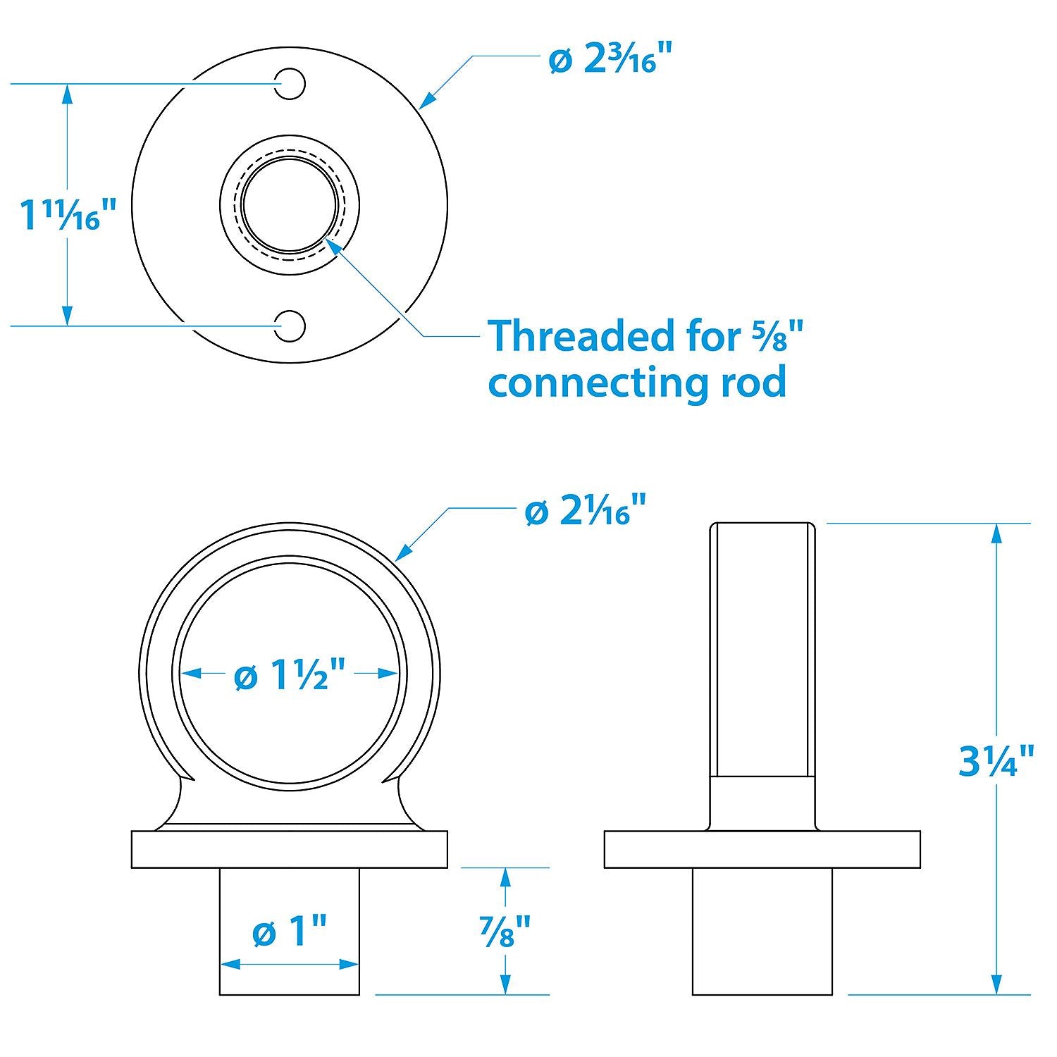 Stainless Steel Lifting Eye 1-1/2in