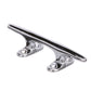 Chrome Plated Polished Cast Brass Hollow Base Yacht Cleat, 6-1/2in