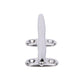 Chrome Plated Polished Cast Brass Hollow Base Yacht Cleat, 8in