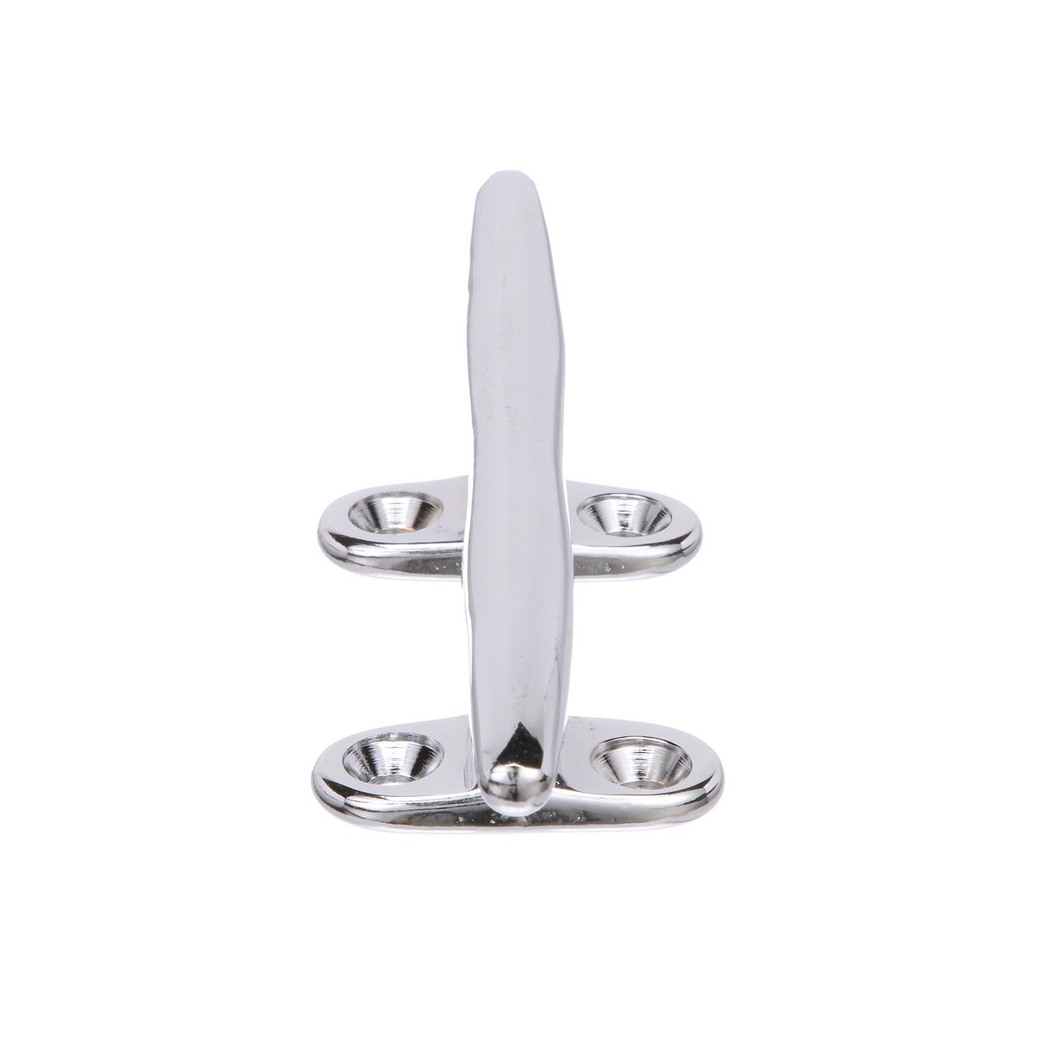 Chrome Plated Polished Cast Brass Hollow Base Yacht Cleat, 8in
