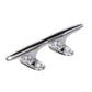Chrome Plated Polished Cast Brass Hollow Base Yacht Cleat, 8in