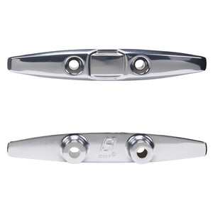 Open Base Cleat, Chrome/Zinc, 6in L x 1in W x 1-1/8in H