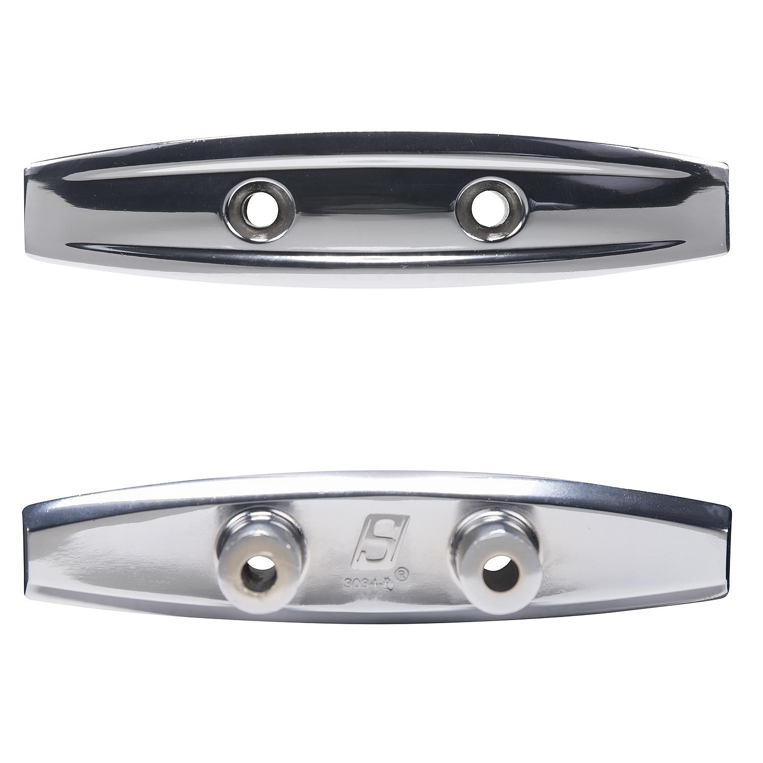 Open Base Cleat, Chrome/Zinc, 6-1/8in L x 1-1/3in W x 1-1/4in H