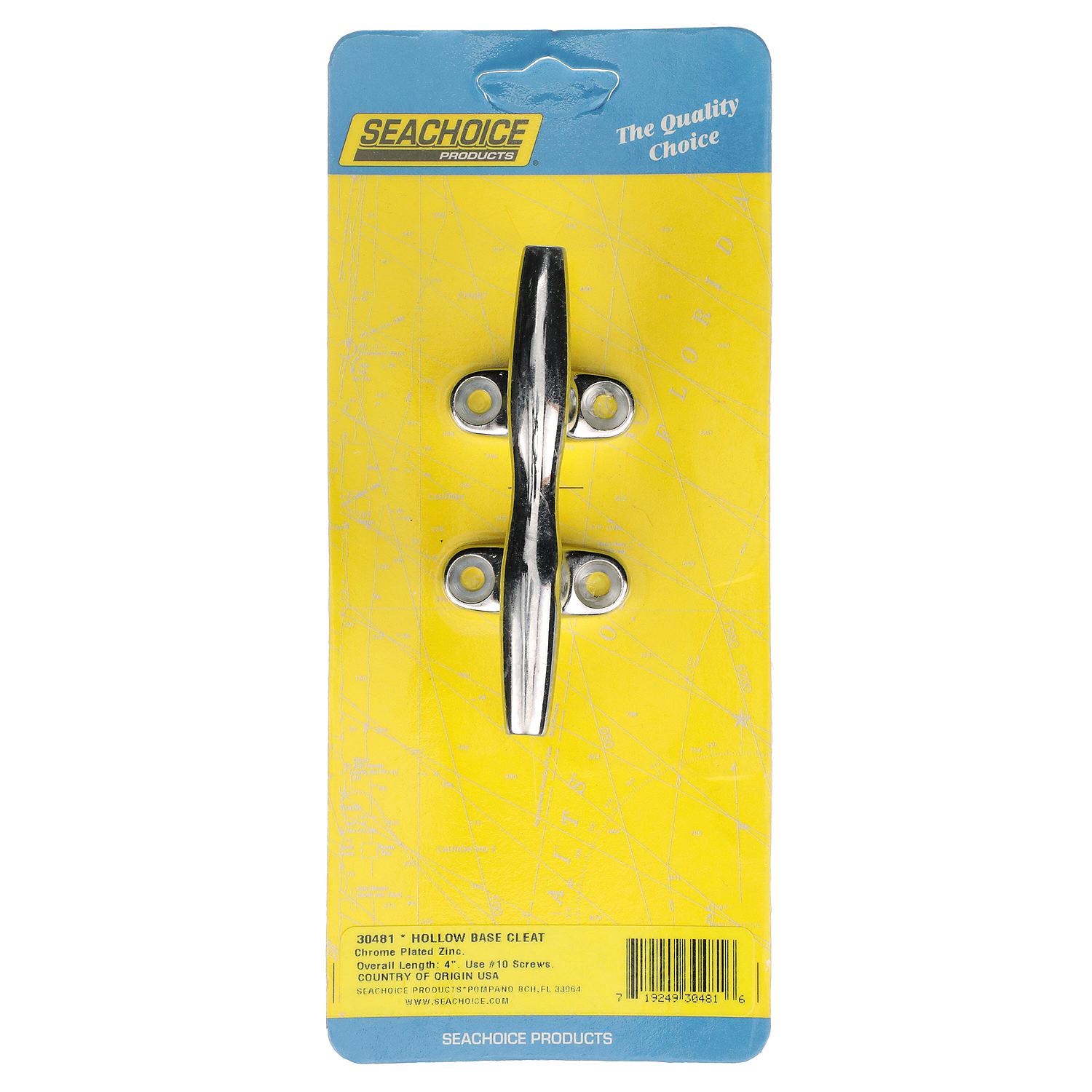 Chrome Plated Zinc Hollow Base Cleat, 4in