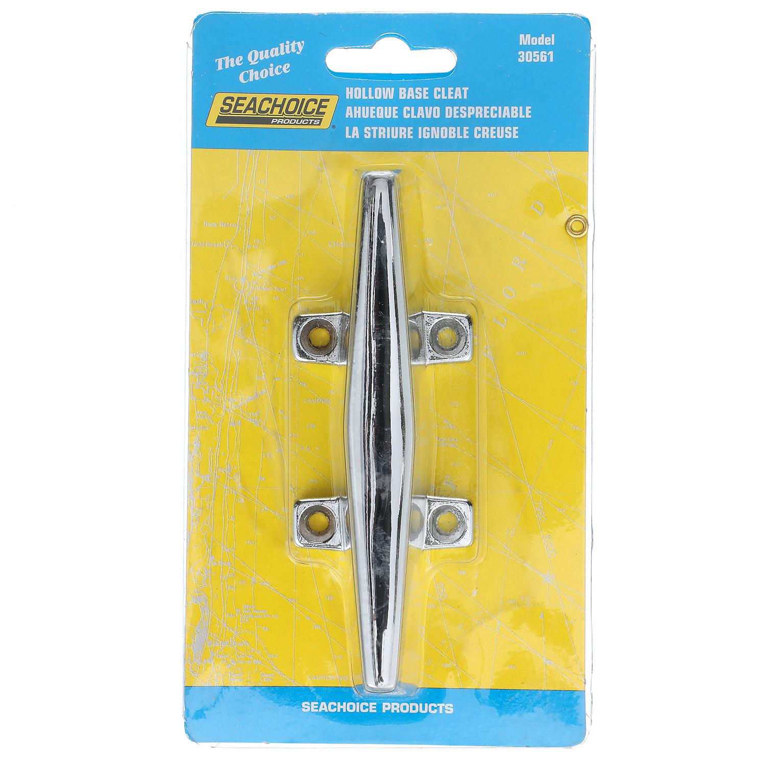 Chrome Plated Zinc Hollow Base Cleat, 4-1/2in