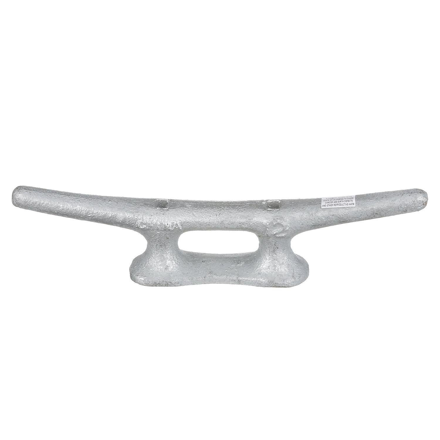 Open Based Galvanized Dock Cleat, 12in, Bulk