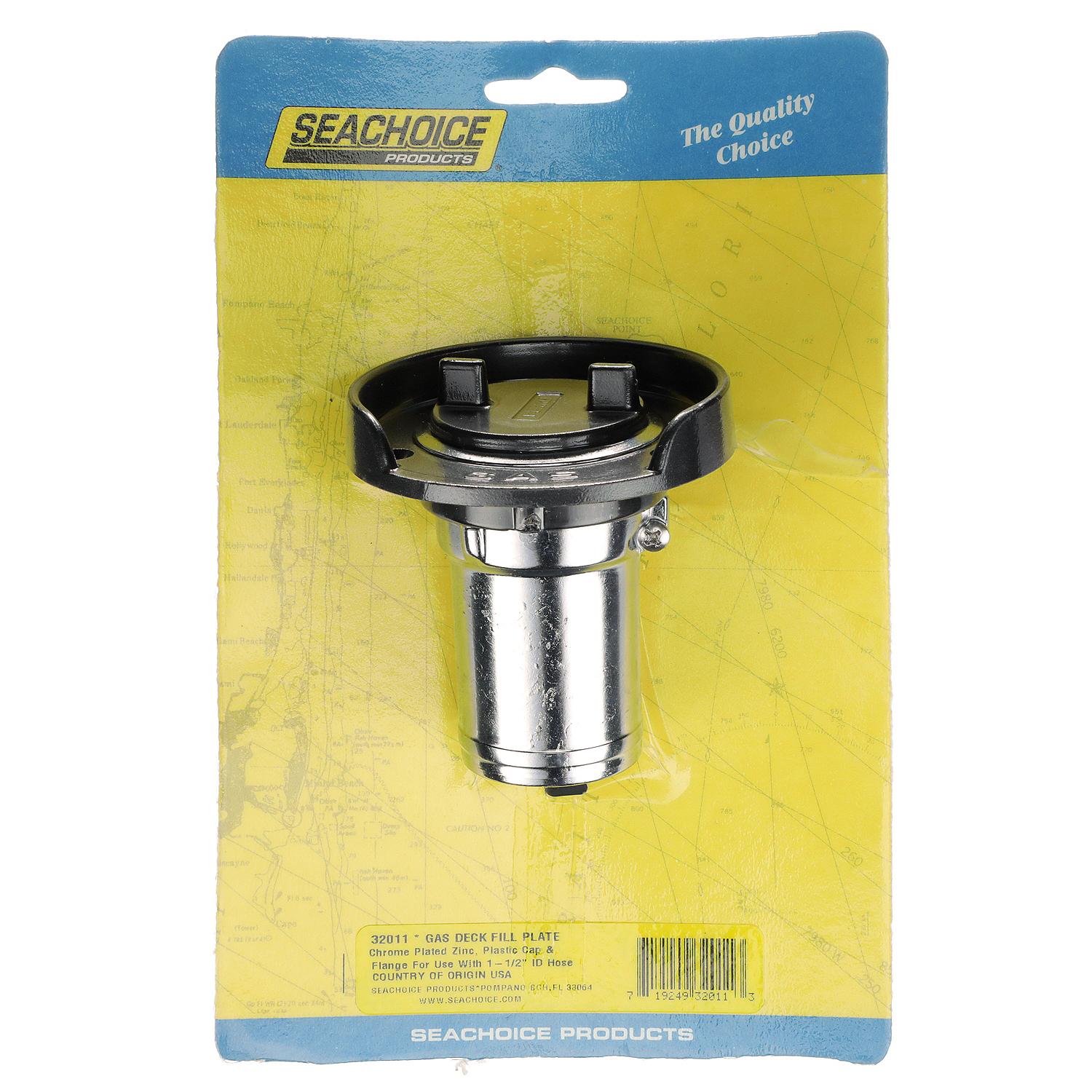 Chrome Plated Zinc Gas Deck Fill w/ Cap For 1-1/2in Hose