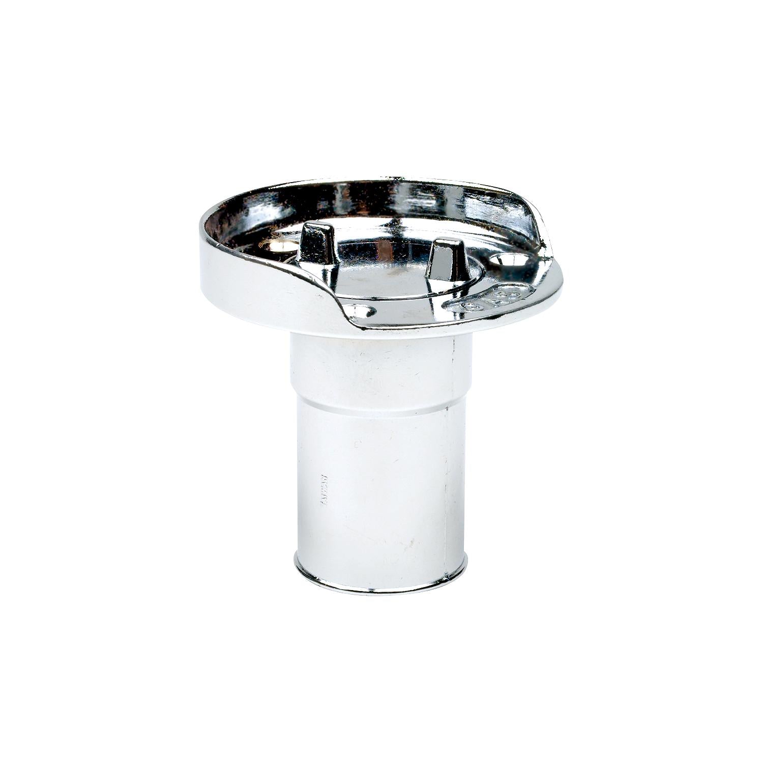 Chrome Plated Zinc Gas Deck Fill w/ Cap For 1-1/2in Hose