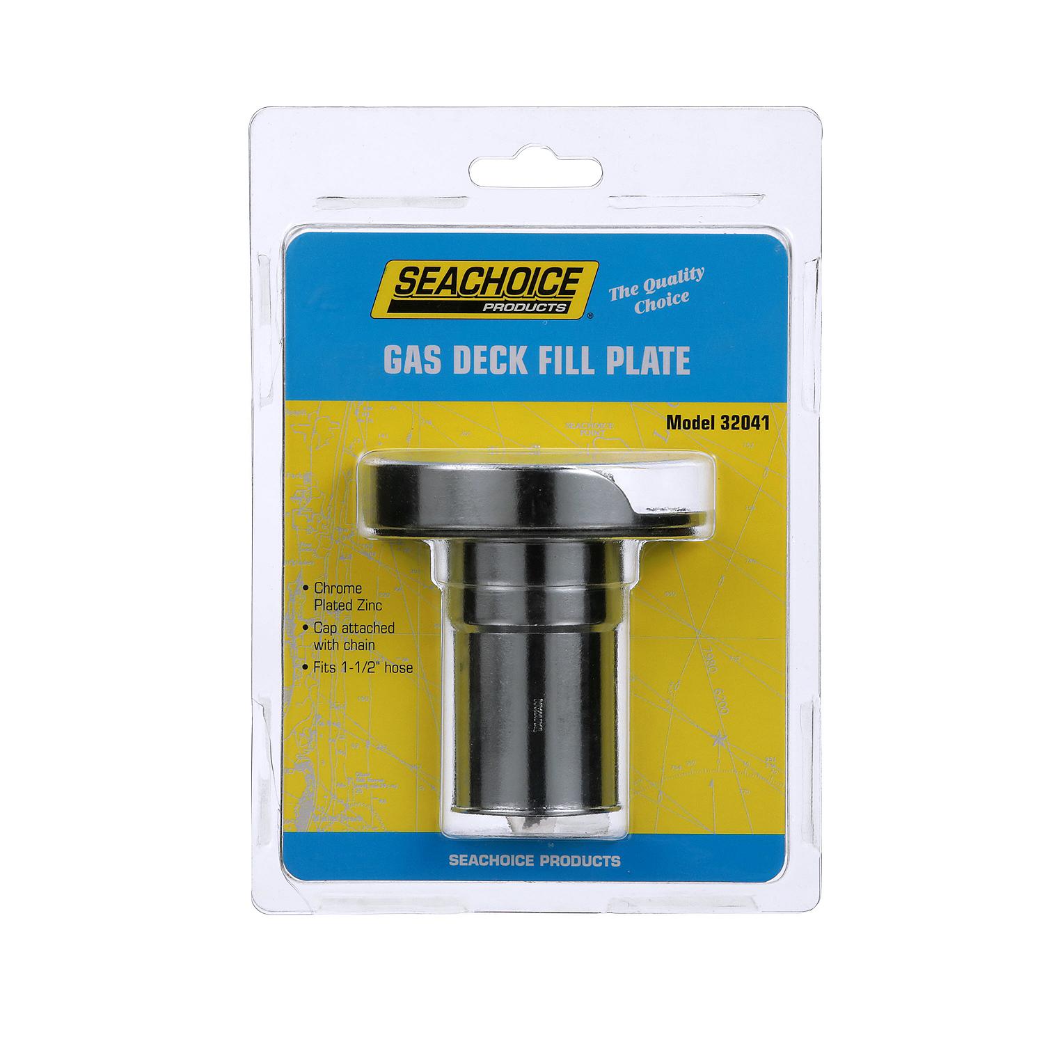 Chrome Plated Zinc Gas Deck Fill w/ Cap For 1-1/2in Hose