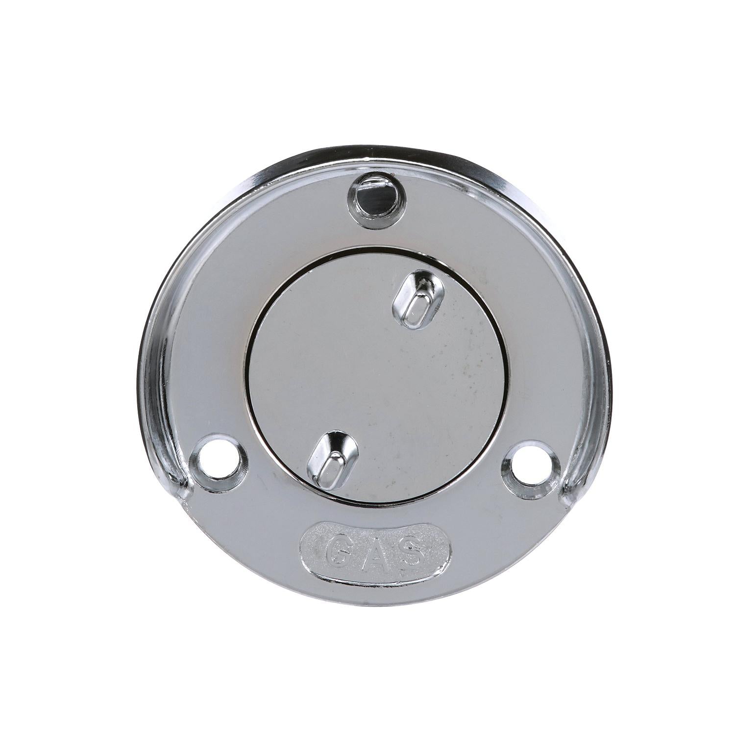 Chrome Plated Zinc Gas Deck Fill w/ Cap For 1-1/2in Hose