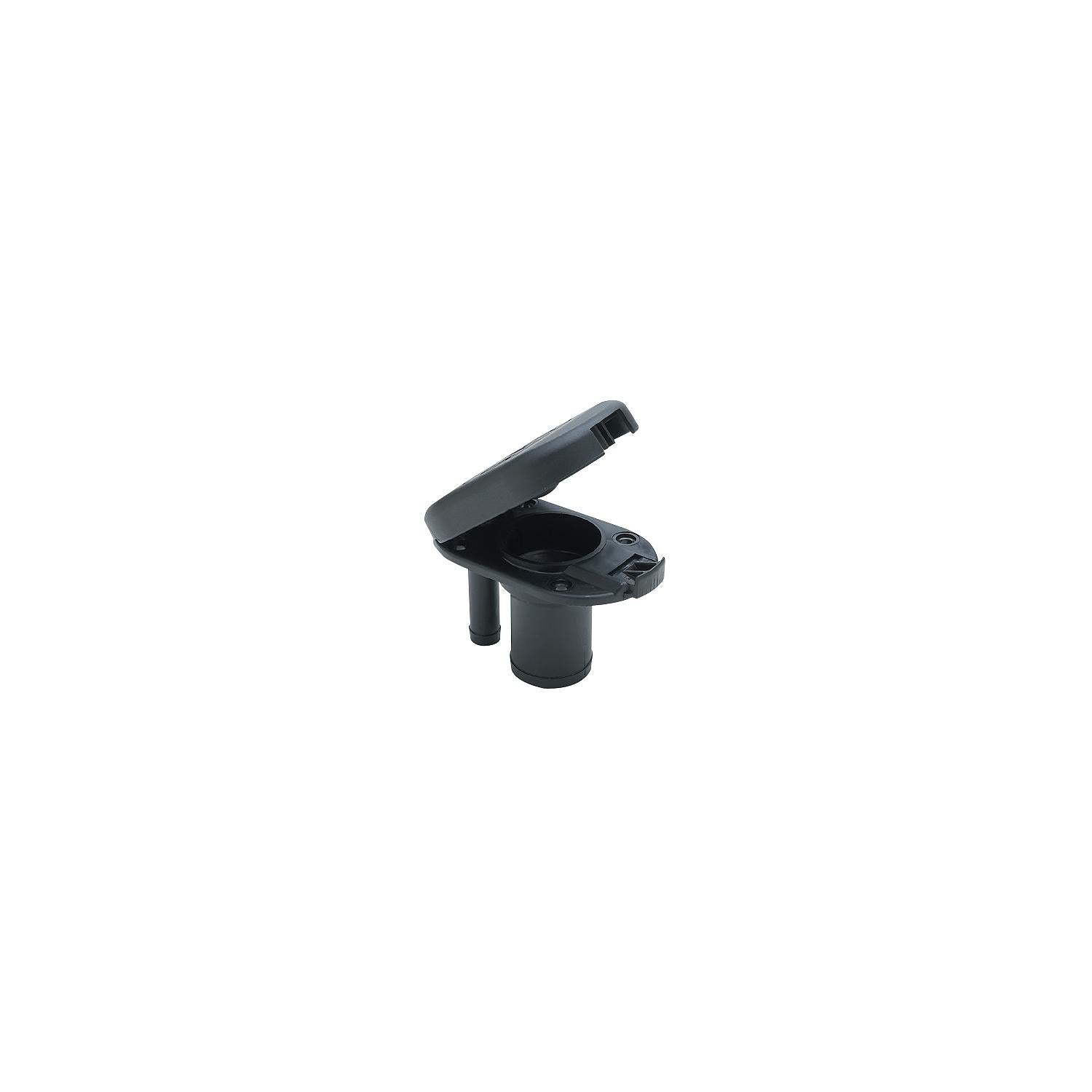 Molded Plastic Gas Deck Fill w/ Vent & Cap for 1-1/2in Hose
