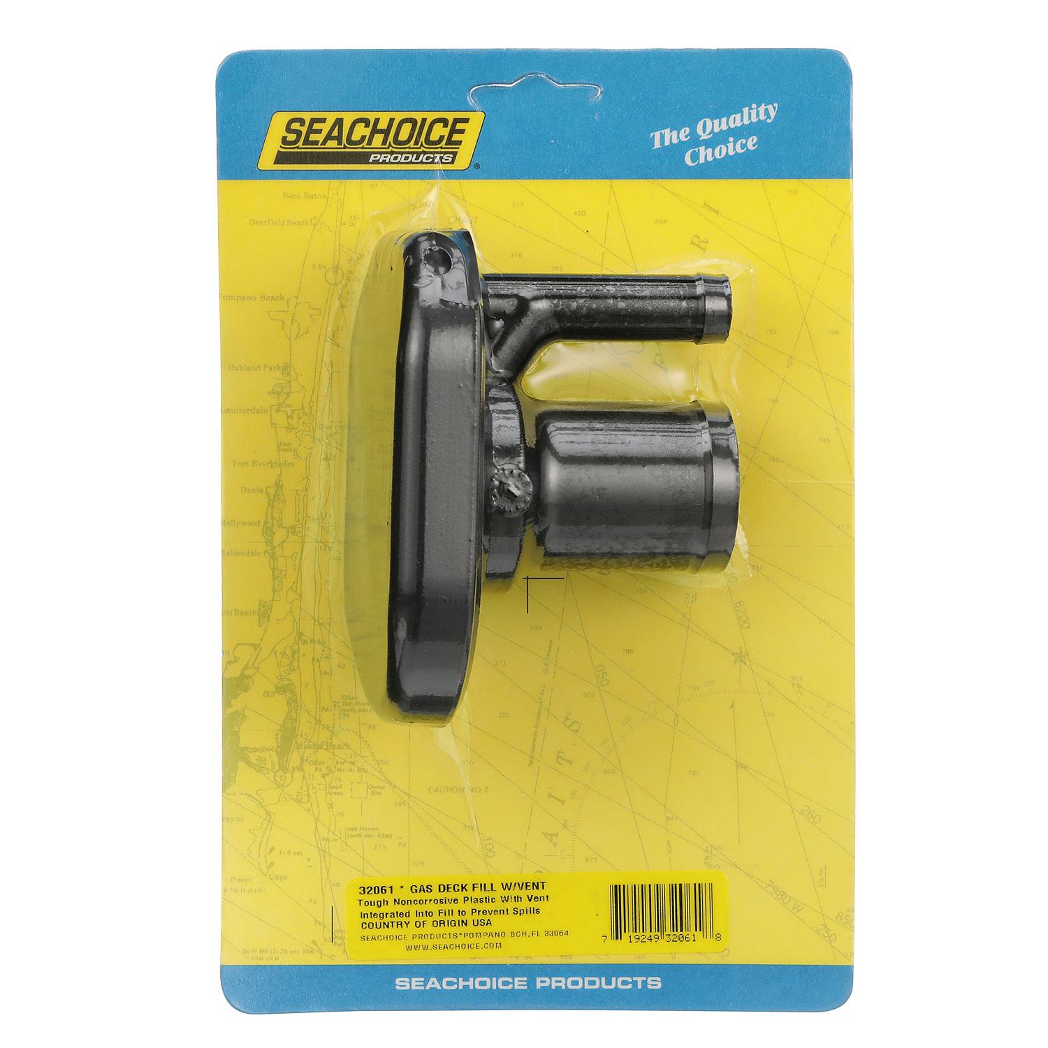 Molded Plastic Gas Deck Fill w/ Vent & Cap for 1-1/2in Hose