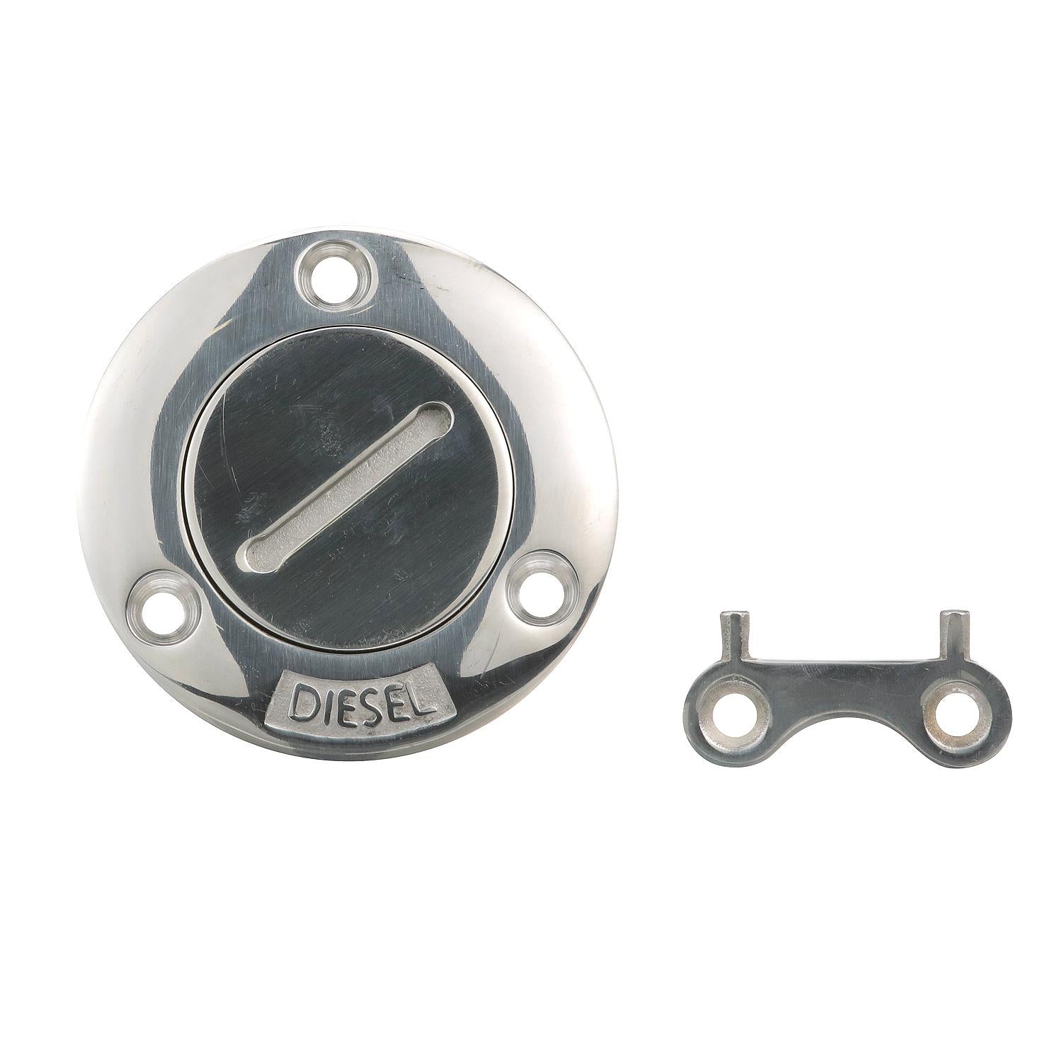 Stainless Steel Diesel Deck Fill w/ Cap For 1-1/2in Hose