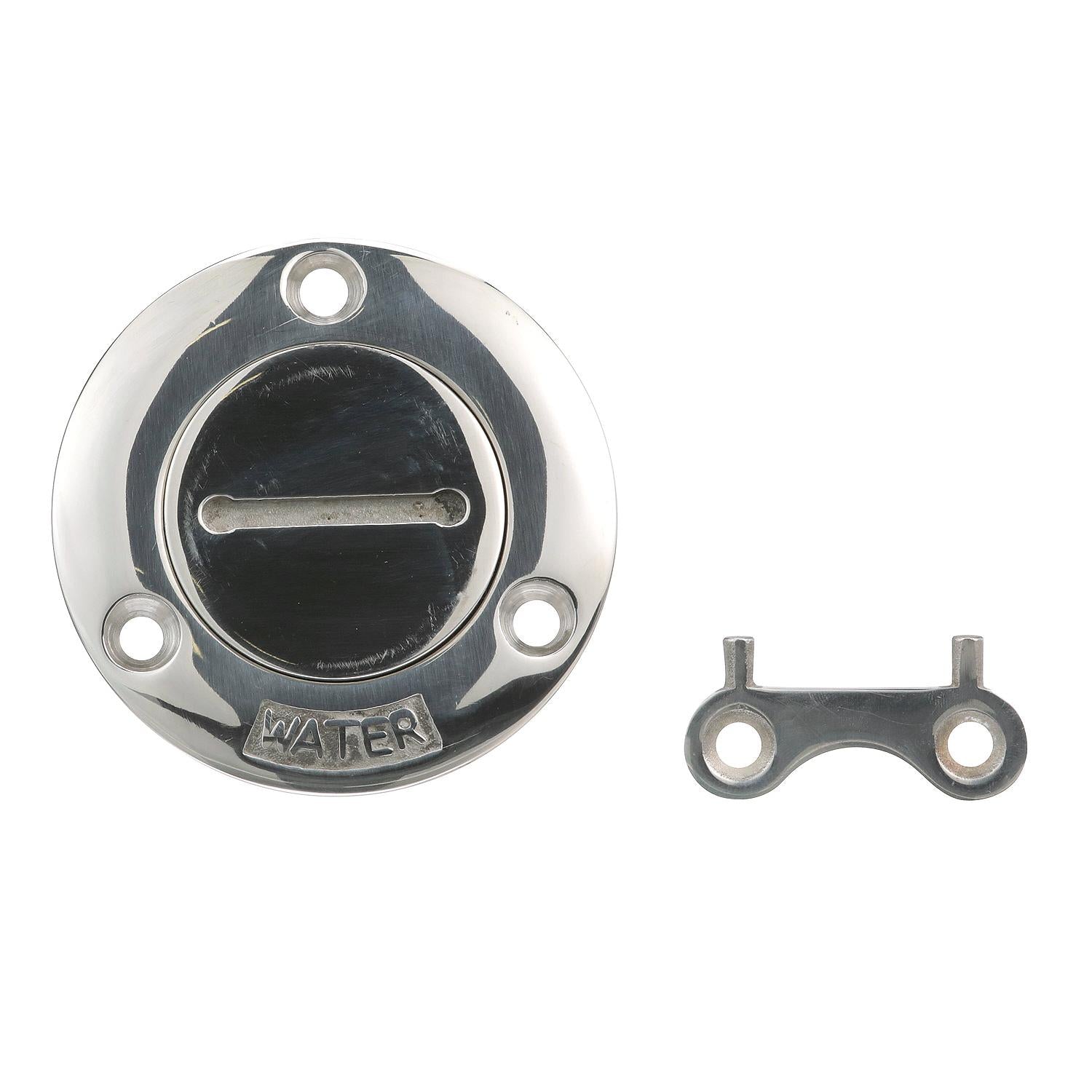 Stainless Steel Water Deck Fill w/ Cap For 1-1/2in Hose
