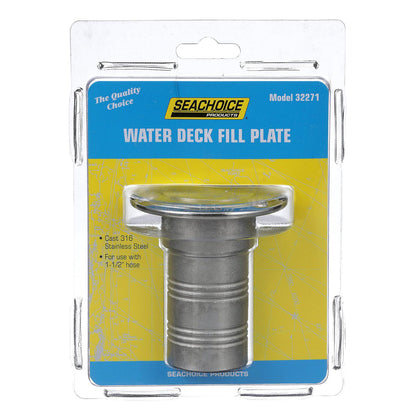 Stainless Steel Water Deck Fill w/ Cap For 1-1/2in Hose