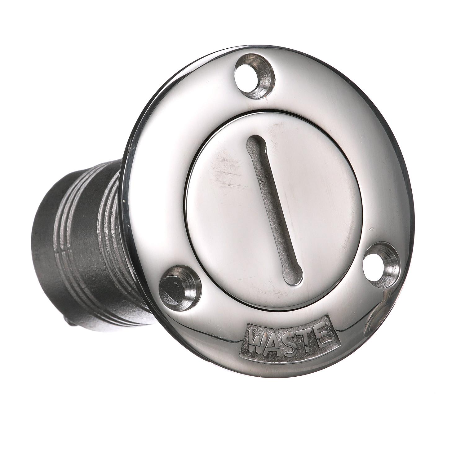 Stainless Steel Waste Deck Fill w/ Cap For 1-1/2in Hose