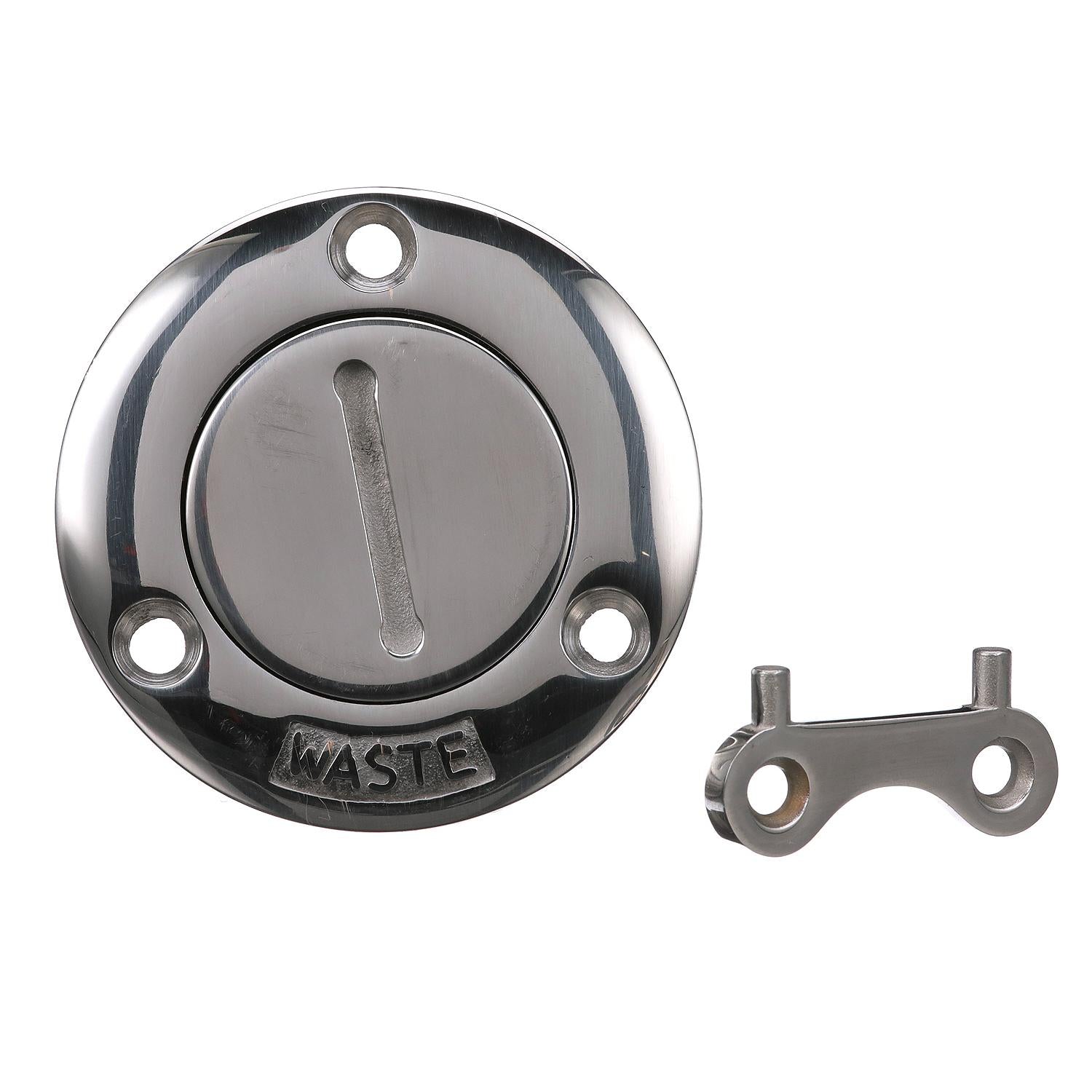 Stainless Steel Waste Deck Fill w/ Cap For 1-1/2in Hose