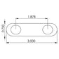 Stainless Steel Stern Eye, 1/2in x 10in