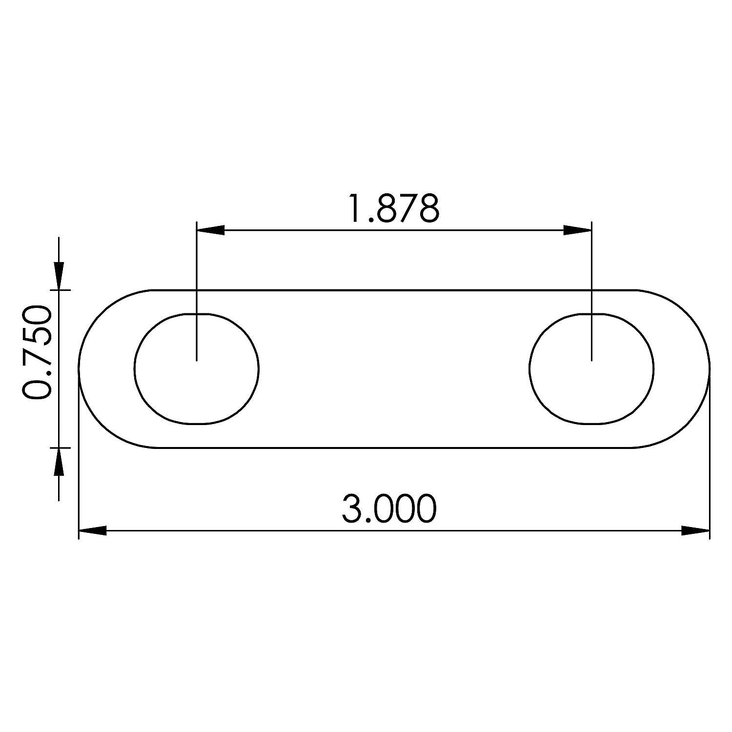 Stainless Steel Stern Eye, 1/2in x 5in