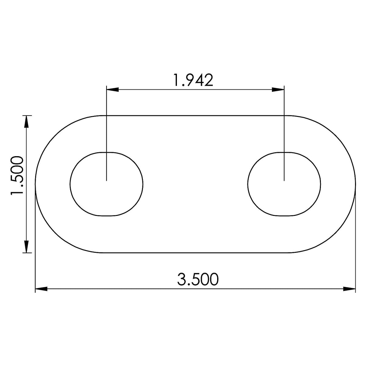 Stainless Steel Stern Eye, 5/8in x 8in