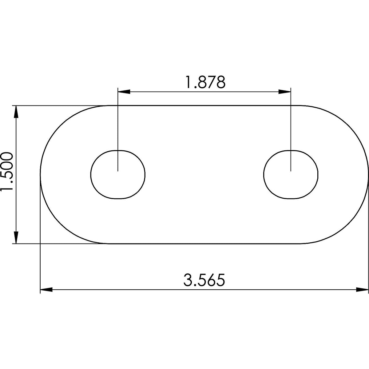 Stainless Steel Stern Eye, 1/2in x 10in