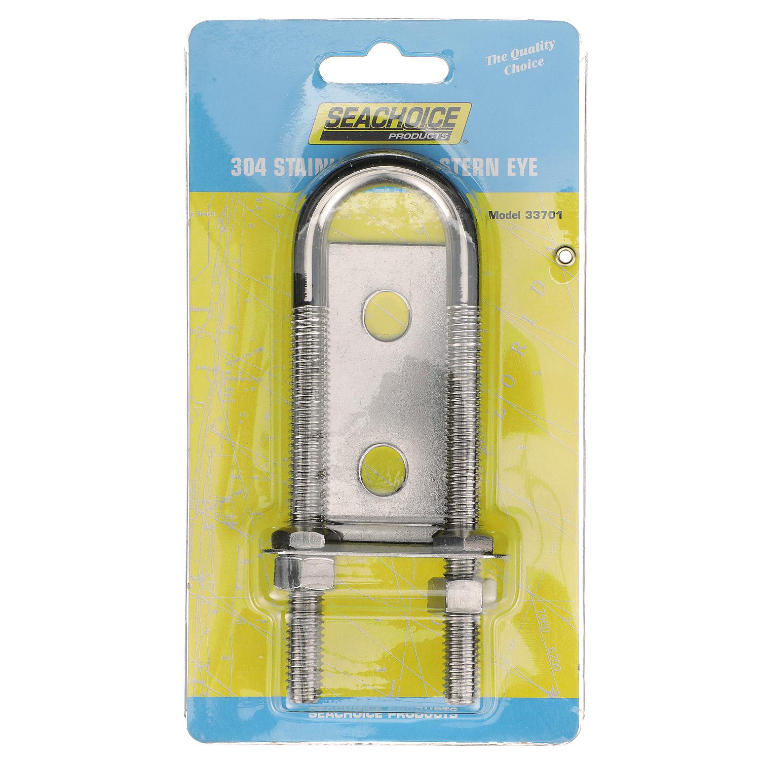 Stainless Steel Stern Eye, 3/8in x 3-7/16in