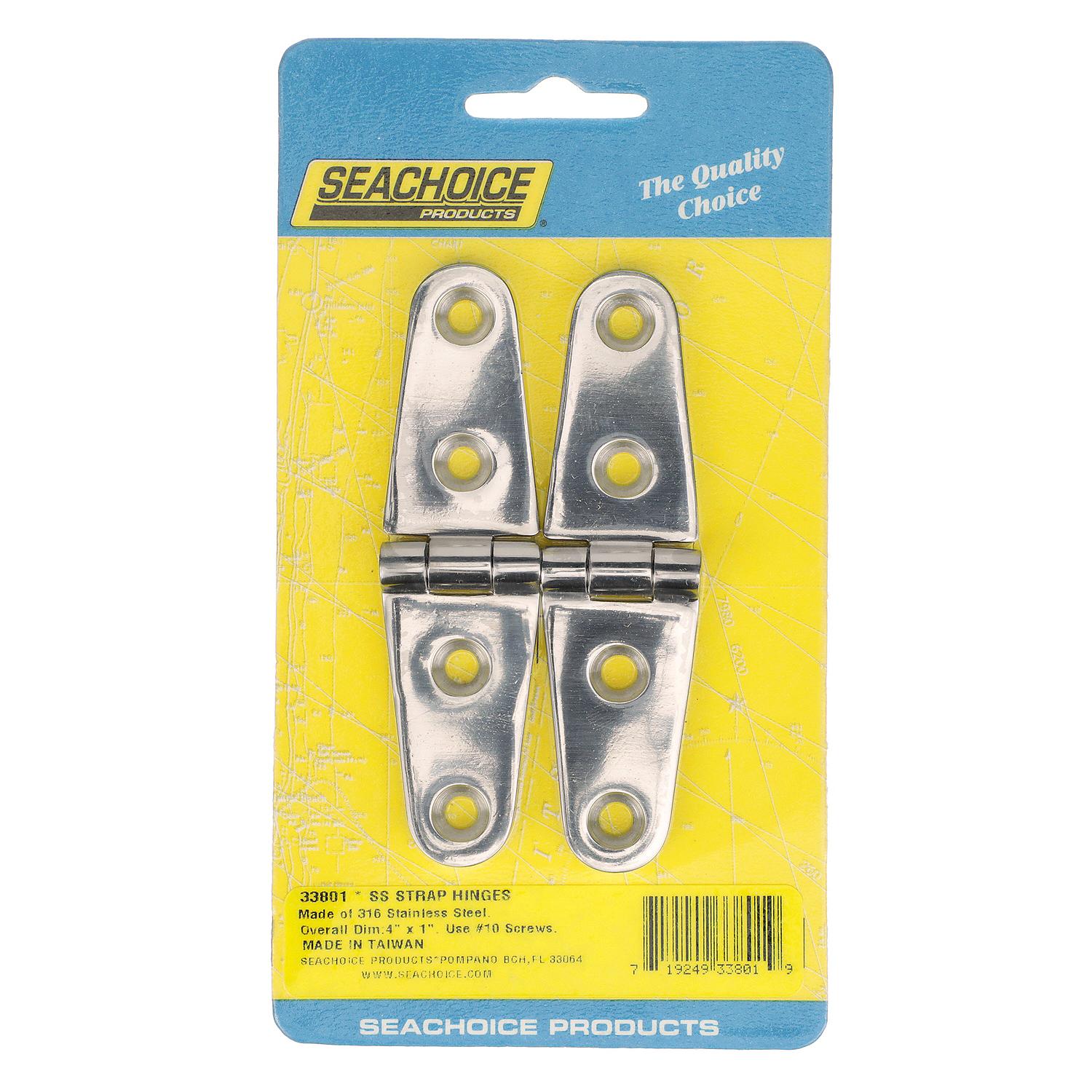 Stainless Steel Strap Hinges, 4in x 1,  2/PKPair, 2/PK