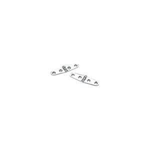 Chrome Plated Brass Strap Hinges, 4in x 1, 2/PK