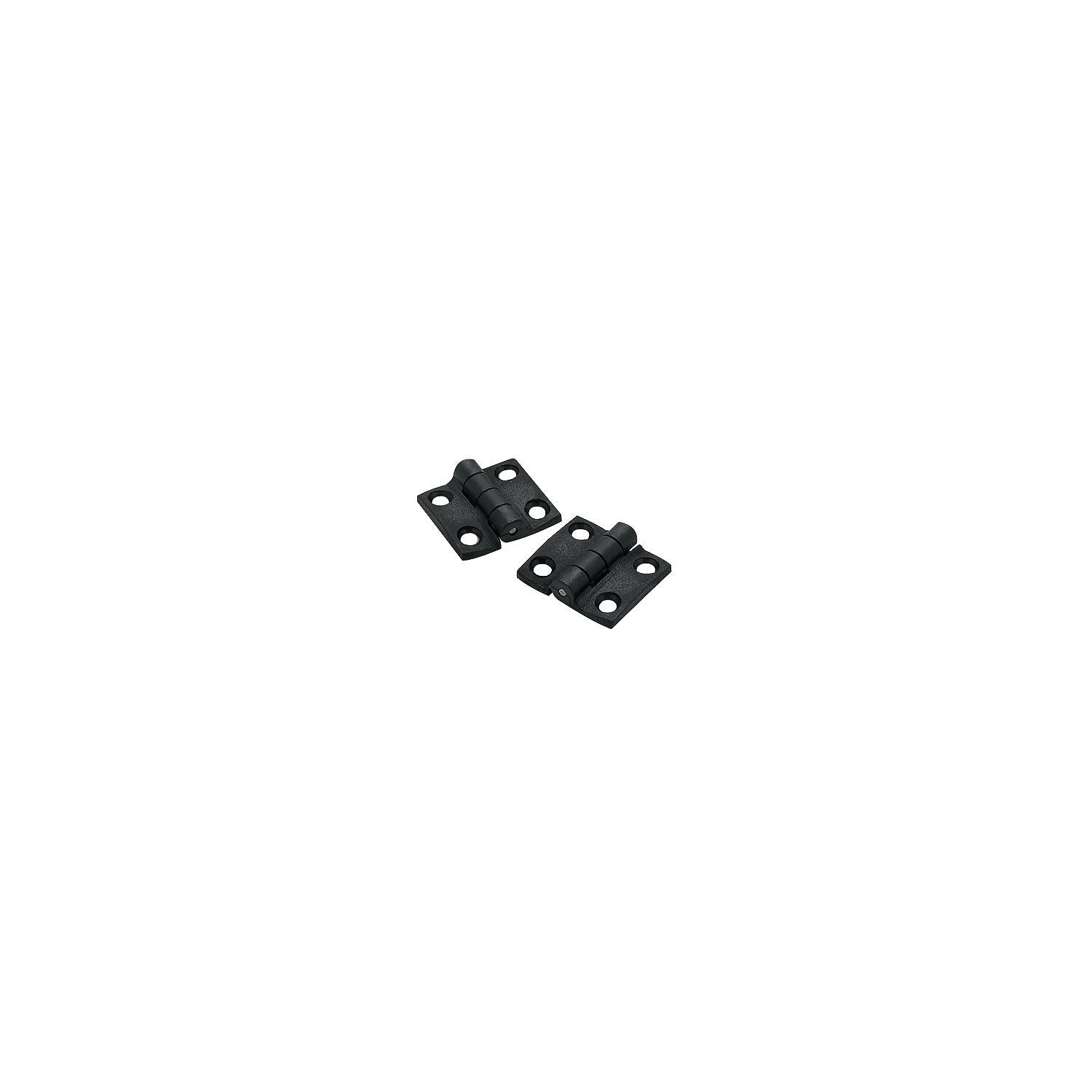 Butt Hinge, 1-1/2in x 1-3/8in  Black Nylon , 5/PK