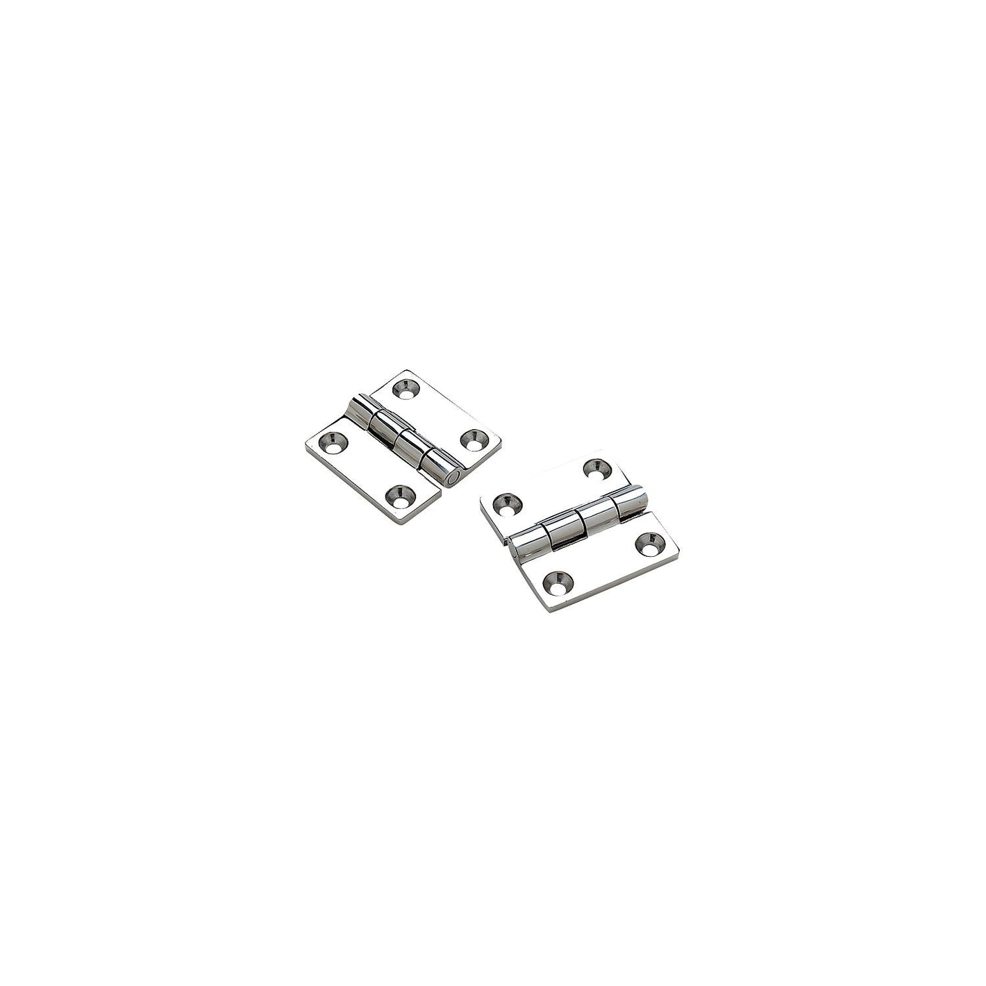 316 Stainless Steel Butt Hinges, 2in x 2in, 6/PK