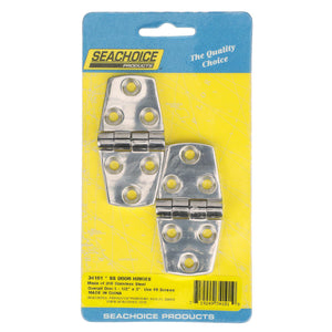 Stainless Steel Door Hinges, 1-1/2in x 3in, 2/PK