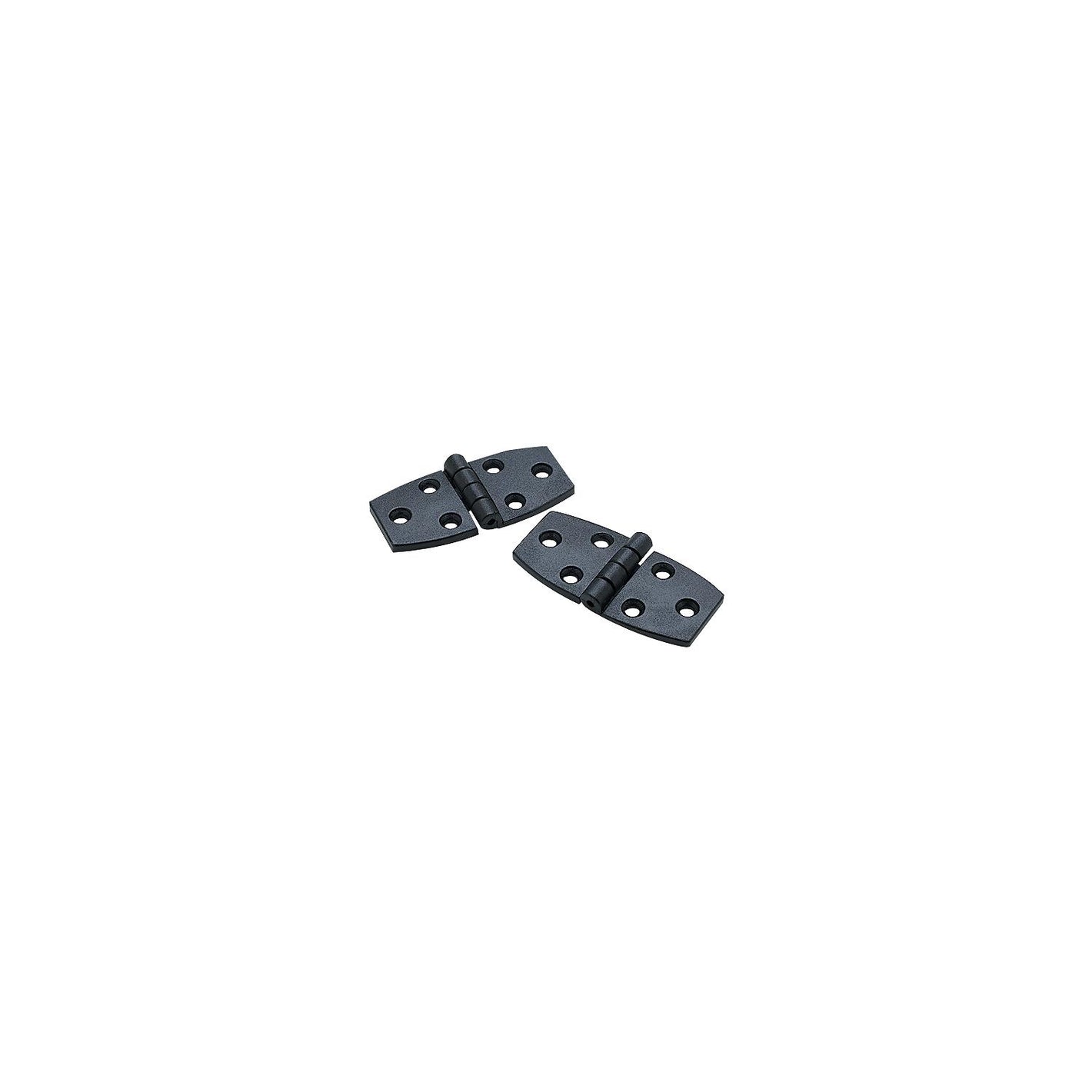 Door Hinge, 2-3/4in x 1-3/8in, Black Nylon , 2/PK