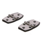 Polished Stainless Steel Utility Hinges 2-7/8in x 1-1/2in  w/ Black Base Plate